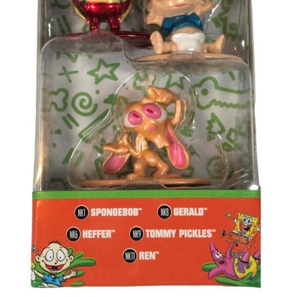 Nickelodeon Nano Metal Figures Spongebob Heffer Tommy Pickles Ren Gerald New - Picture 5 of 6